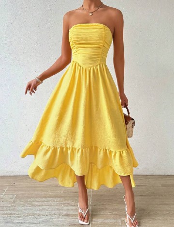 Rochie scurta SHEIN, galben