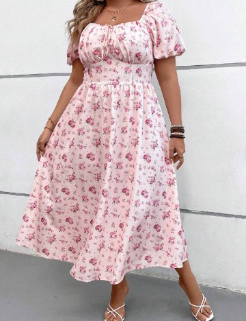 Rochie lunga SHEIN CURVE, roz