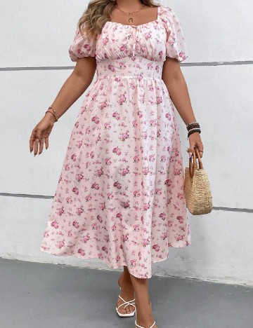 Rochie lunga SHEIN CURVE, roz