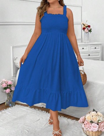 Rochie medie SHEIN CURVE, albastru