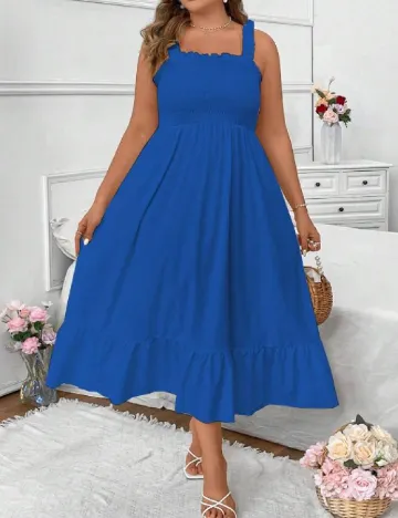 Rochie medie SHEIN CURVE, albastru