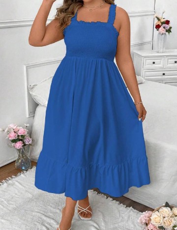 Rochie medie SHEIN CURVE, albastru