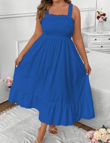 Rochie medie SHEIN CURVE, albastru