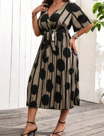 Rochie medie SHEIN CURVE, kaki