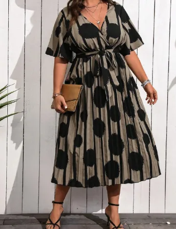 Rochie medie SHEIN CURVE, kaki