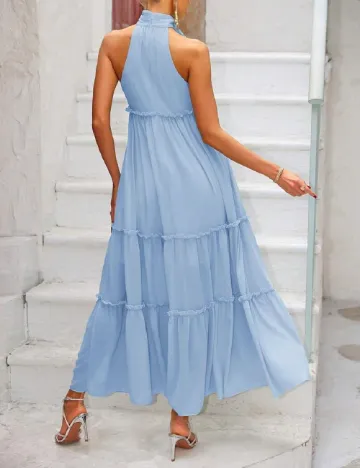Rochie lunga SHEIN Maternity, bleu