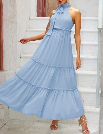 Rochie lunga SHEIN Maternity, bleu