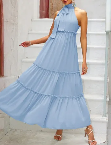 Rochie lunga SHEIN Maternity, bleu