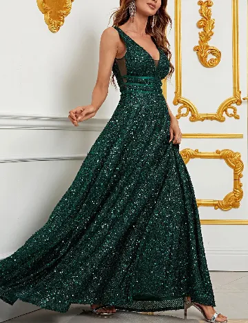 Rochie lunga Faeriesty, verde
