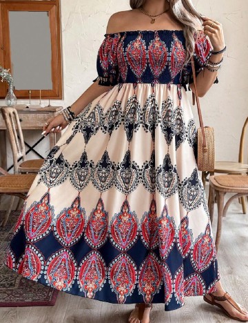 Rochie lunga SHEIN CURVE, mix culori