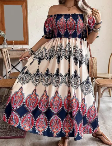 Rochie lunga SHEIN CURVE, mix culori