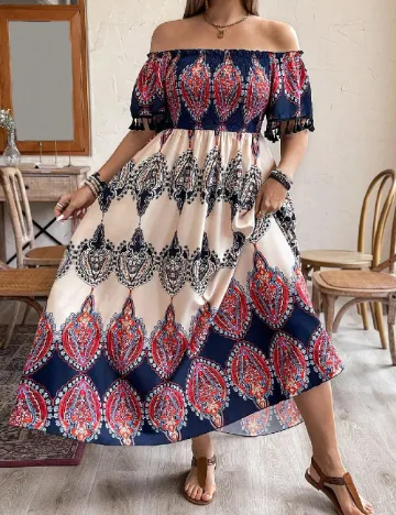 Rochie lunga SHEIN CURVE, mix culori