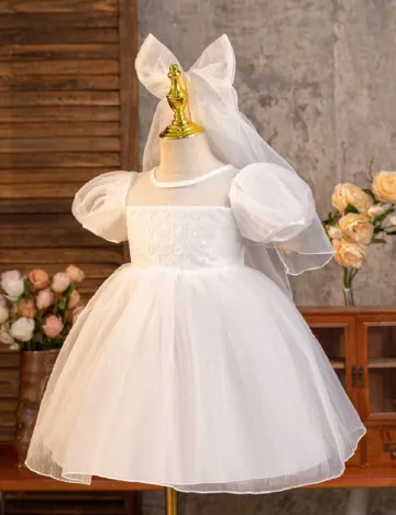 Rochie scurta Shein Kids, alb