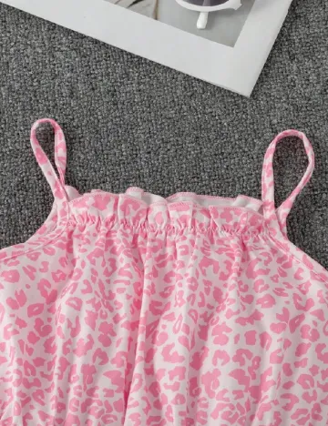 Set salopete 2 bucati Shein Kids, roz