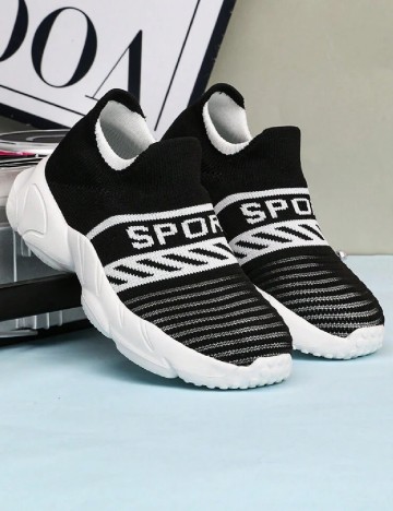 Adidasi Shein Kids, negru