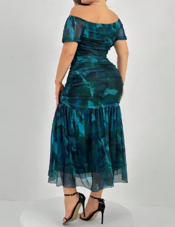 Rochie medie SHEIN CURVE, albastru