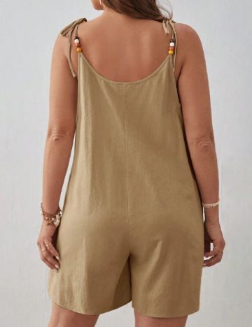 Salopeta SHEIN CURVE, crem