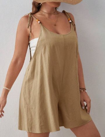 Salopeta SHEIN CURVE, crem