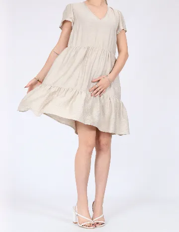 Rochie scurta Vero Moda, bej
