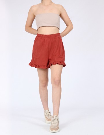 Pantaloni scurti Vero Moda, caramiziu