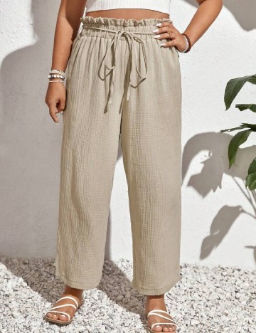 Pantaloni SHEIN CURVE, bej