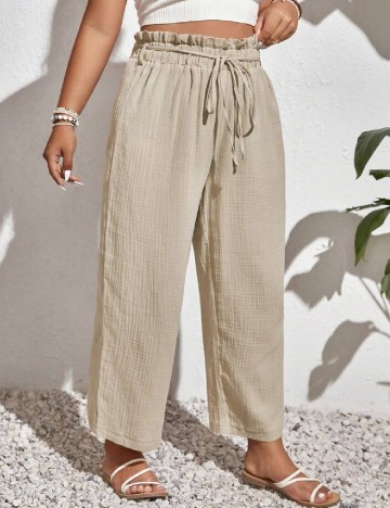 Pantaloni SHEIN CURVE, bej