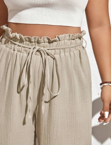 Pantaloni SHEIN CURVE, bej