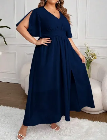 Rochie lunga SHEIN CURVE, bleumarin