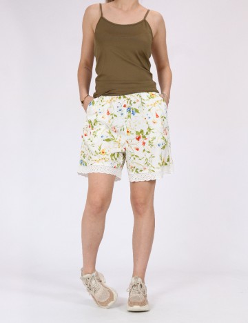 Pantaloni scurti Vero Moda, alb
