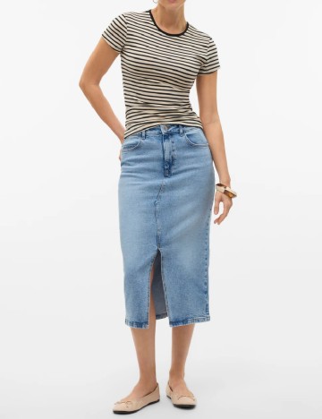 Fusta Vero Moda, albastru