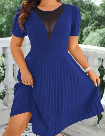 Rochie medie SHEIN CURVE, albastru