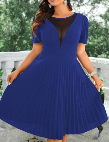 Rochie medie SHEIN CURVE, albastru