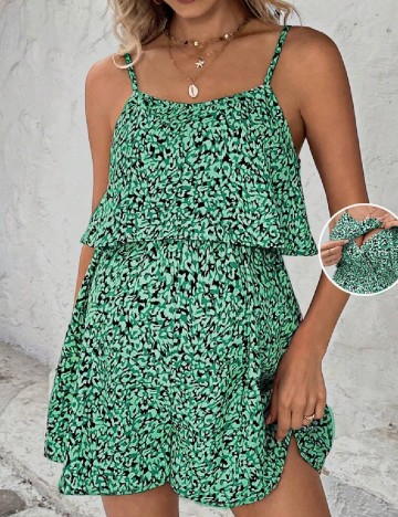 Salopeta SHEIN Maternity, verde