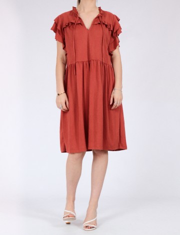 Rochie scurta Vero Moda, caramiziu