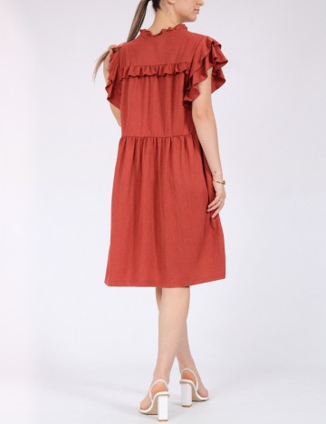 Rochie scurta Vero Moda, caramiziu