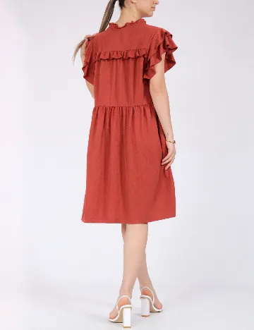 Rochie scurta Vero Moda, caramiziu