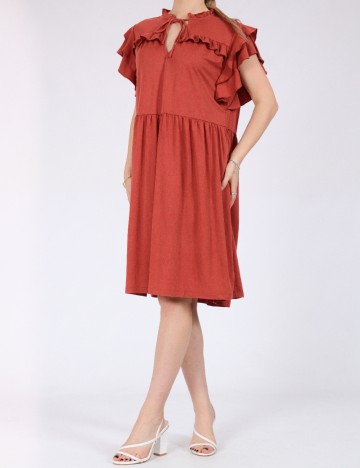 Rochie scurta Vero Moda, caramiziu