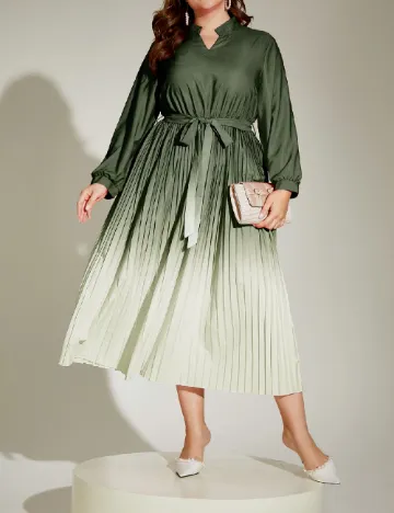 Rochie medie SHEIN CURVE, verde