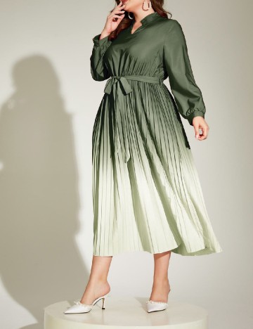 Rochie medie SHEIN CURVE, verde