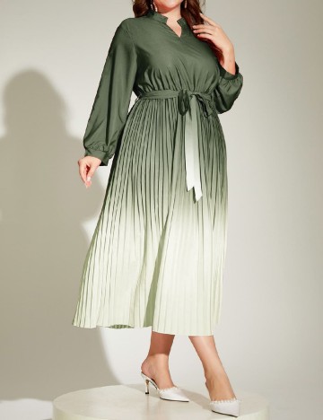 Rochie medie SHEIN CURVE, verde