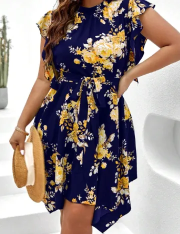 Rochie scurta SHEIN CURVE, bleumarin