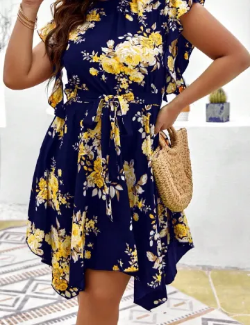 Rochie scurta SHEIN CURVE, bleumarin