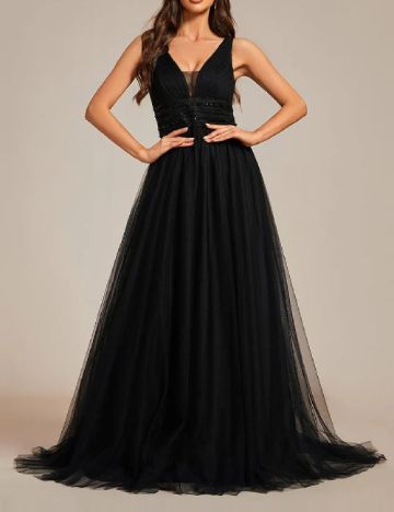 Rochie lunga Ever-Pretty, negru