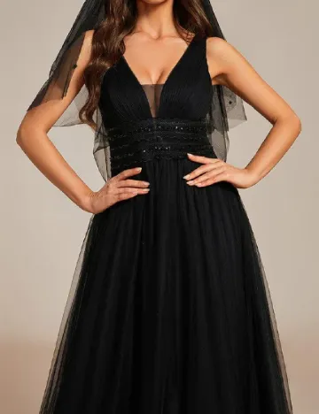 Rochie lunga Ever-Pretty, negru