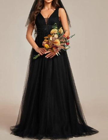 Rochie lunga Ever-Pretty, negru