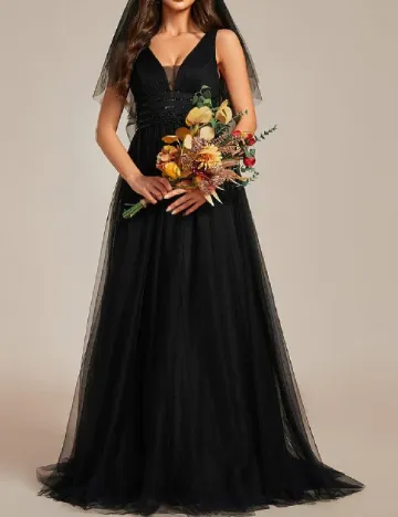 Rochie lunga Ever-Pretty, negru