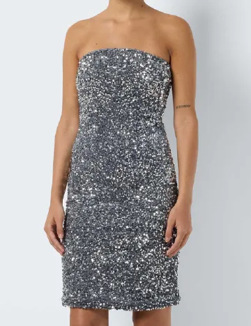 Rochie scurta Noisy May, argintiu
