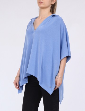 Poncho Comma, albastru