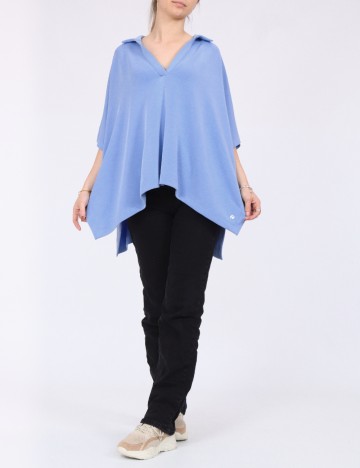 Poncho Comma, albastru