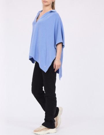 Poncho Comma, albastru